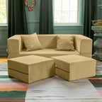 Jaxx Zipline Convertible Queen-size Sleeper Loveseat and Ottoman Set