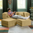 Jaxx Zipline Convertible Queen-size Sleeper Loveseat and Ottoman Set