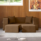 Jaxx Zipline Convertible Queen-size Sleeper Loveseat and Ottoman Set