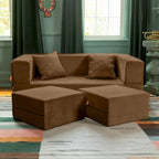 Jaxx Zipline Convertible Queen-size Sleeper Loveseat and Ottoman Set
