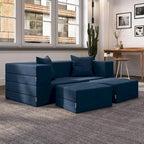 Jaxx Zipline Convertible Queen-size Sleeper Loveseat and Ottoman Set