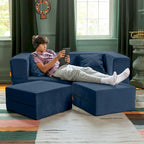 Jaxx Zipline Convertible Queen-size Sleeper Loveseat and Ottoman Set
