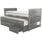 Taylor & Olive Begonia Twin Bed with Twin Trundle & 3 Built in Drawers