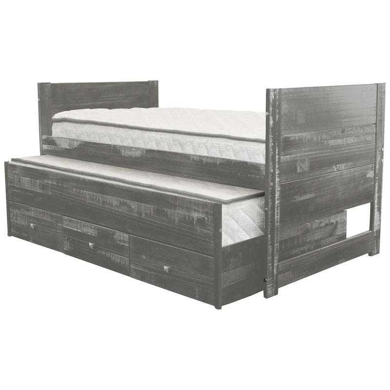 Taylor & Olive Begonia Twin Bed with Twin Trundle & 3 Built in Drawers