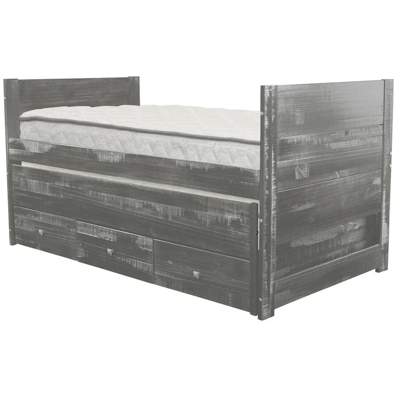 Taylor & Olive Begonia Twin Bed with Twin Trundle & 3 Built in Drawers