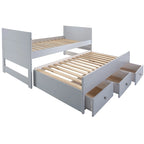 Taylor & Olive Begonia Twin Bed with Twin Trundle & 3 Built in Drawers