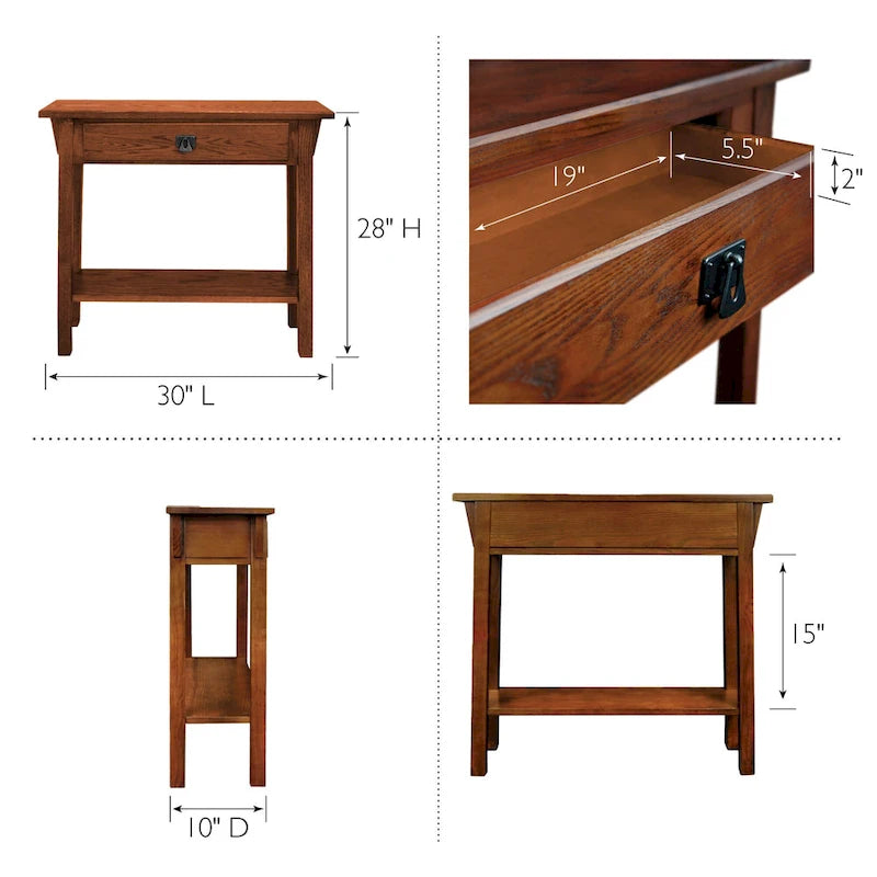 Leick Home Mission Console Table for Entryway