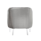 Vianne Velvet Curved Back Acrylic Leg Accent Chair by iNSPIRE Q Bold