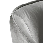 Vianne Velvet Curved Back Acrylic Leg Accent Chair by iNSPIRE Q Bold