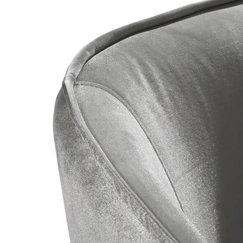 Vianne Velvet Curved Back Acrylic Leg Accent Chair by iNSPIRE Q Bold