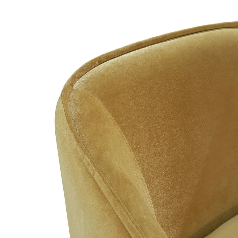 Vianne Velvet Curved Back Acrylic Leg Accent Chair by iNSPIRE Q Bold