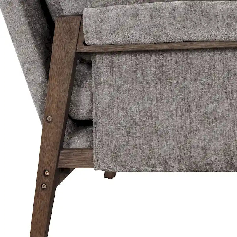 Roundhill Furniture Kelly Mid-Century Modern Velvet Accent Armchair