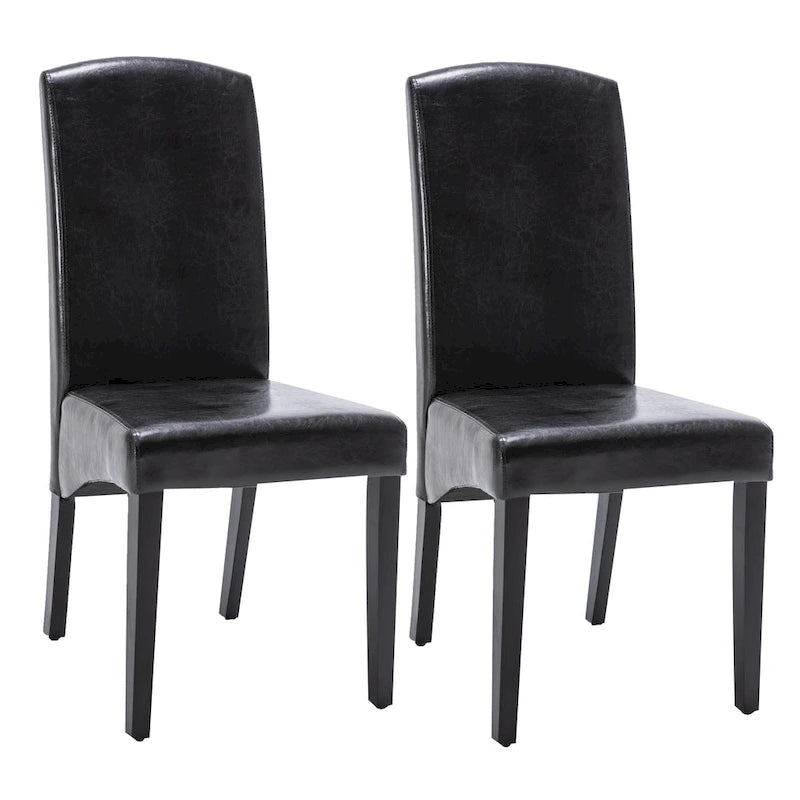 Modern Faux Leather 2 Piece Dining Room Chair