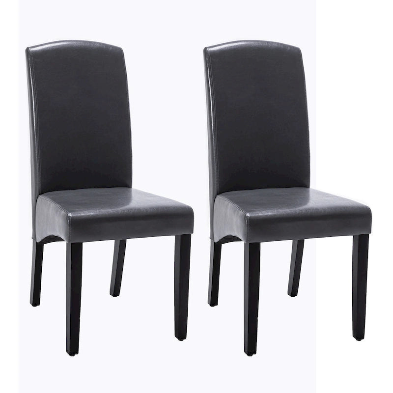 Modern Faux Leather 2 Piece Dining Room Chair