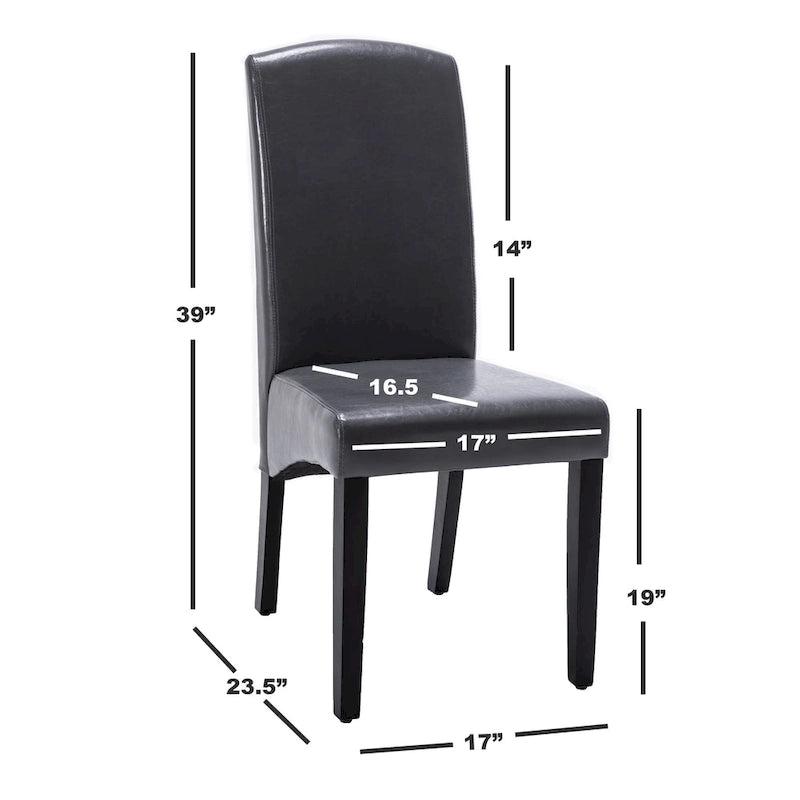 Modern Faux Leather 2 Piece Dining Room Chair