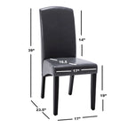 Modern Faux Leather 2 Piece Dining Room Chair