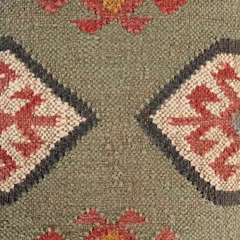 Livabliss Anupama Southwestern Upholstered Jute Bench