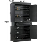 EROMMY 71 Freestanding Kitchen Pantry Cabinet, Tall Storage Cabinet with Drawer and Adjustable Shelves, 2-Door Floor Cupboard