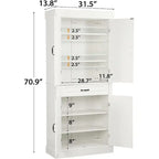 EROMMY 71 Freestanding Kitchen Pantry Cabinet, Tall Storage Cabinet with Drawer and Adjustable Shelves, 2-Door Floor Cupboard