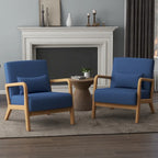 Upholstered Armchair Leisure Chair Accent Chairs Set of 2 with Pillow
