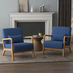 Upholstered Armchair Leisure Chair Accent Chairs Set of 2 with Pillow