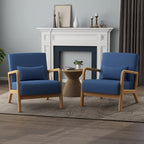 Upholstered Armchair Leisure Chair Accent Chairs Set of 2 with Pillow
