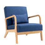 Upholstered Armchair Leisure Chair Accent Chairs Set of 2 with Pillow