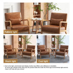 Upholstered Armchair Leisure Chair Accent Chairs Set of 2 with Pillow