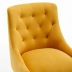 SEYNAR Modern Dining Chairs Set of 6, Velvet Accent Chair Tufted Back Armless Chair with Back Pull