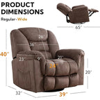 Ebello Oversize Swivel Manual Swivel Recliner
