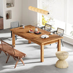70.86 Wood Dining Table for 6-8 People with Thickened Solid Wood Legs