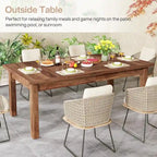 70.86 Wood Dining Table for 6-8 People with Thickened Solid Wood Legs