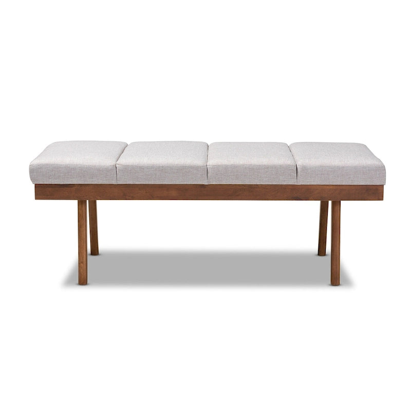 Mid-Century Fabric Bench