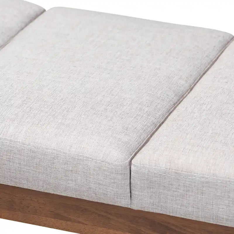 Mid-Century Fabric Bench