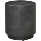 HOMCOM Lightweight Accent Table with Concrete Finish, Round Side Table with 4 Adjustable Feet for Indoor, Outdoor