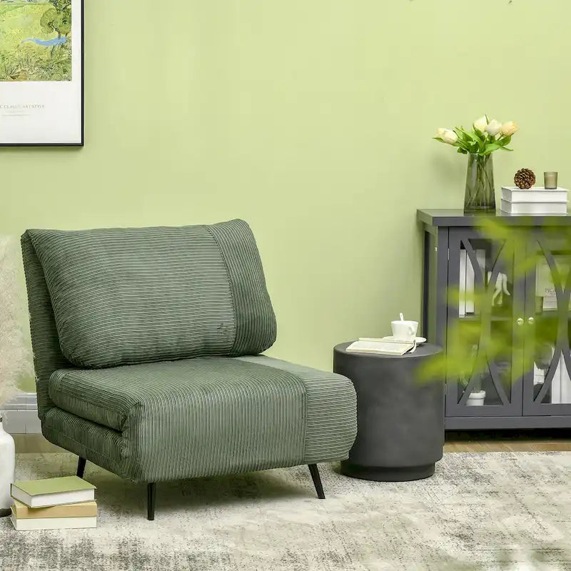 HOMCOM Lightweight Accent Table with Concrete Finish, Round Side Table with 4 Adjustable Feet for Indoor, Outdoor