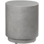 HOMCOM Lightweight Accent Table with Concrete Finish, Round Side Table with 4 Adjustable Feet for Indoor, Outdoor