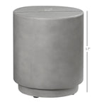 HOMCOM Lightweight Accent Table with Concrete Finish, Round Side Table with 4 Adjustable Feet for Indoor, Outdoor