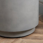 HOMCOM Lightweight Accent Table with Concrete Finish, Round Side Table with 4 Adjustable Feet for Indoor, Outdoor