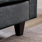 Modern Sectional Sofa Couch L Shaped With Chaise Storage Ottoman and Side Bags For Living Room