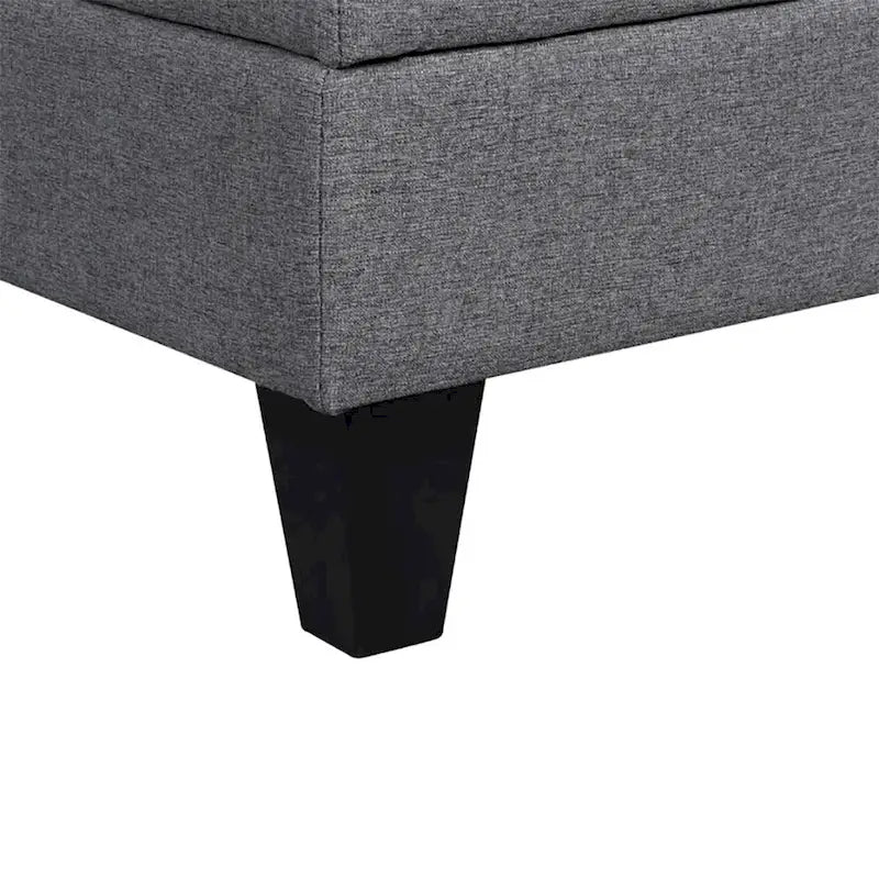 Modern Sectional Sofa Couch L Shaped With Chaise Storage Ottoman and Side Bags For Living Room