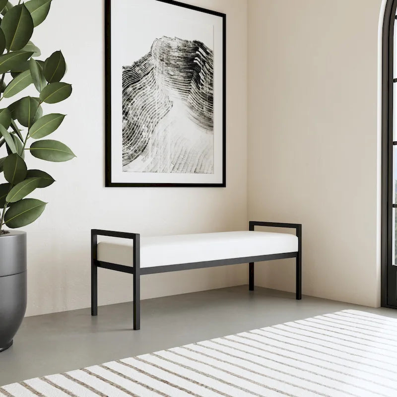 HomePop Modern Metal Bench