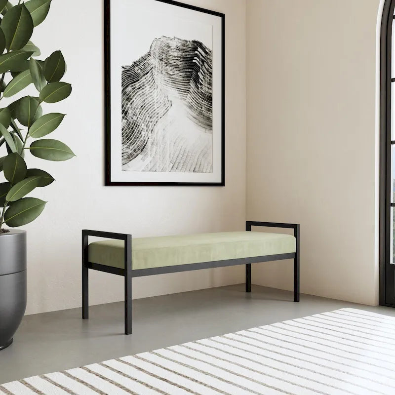 HomePop Modern Metal Bench