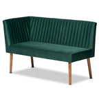 Alvis Mid-Century Velvet Dining Nook Banquette Set(2PC)