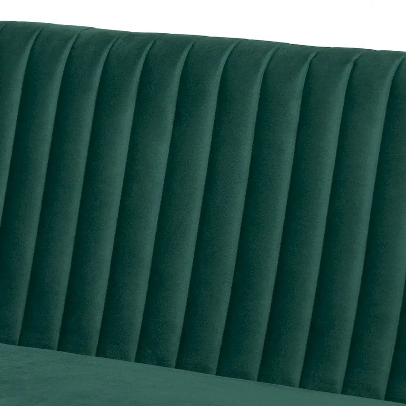 Alvis Mid-Century Velvet Dining Nook Banquette Set(2PC)