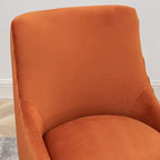 SEYNAR Modern Glam Boucle Pleated Velvet Dining Chair or Vanity Chair Set of 4 with Rear Handle