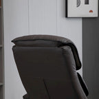 HOMCOM Recliner Chair with Ottoman, Swivel PU Leather High Back Armchair w/ Footrest Stool, 135 Adjustable Backrest