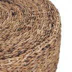 Hand-Woven Natural Abaca Wood Round Coffee Table Ottoman by East at Main