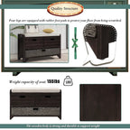 Storage Bench with Removable Basket and 2 Drawers, Fully Assembled Shoe Bench with Removable Cushion - 32 L x 11.8 W x 20 H