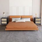 Boho Natural Rattan Nightstand with Drawer Set of 2